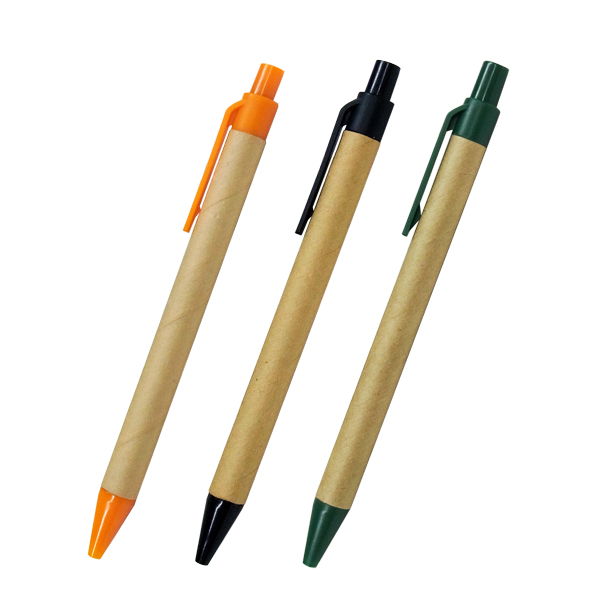 紙製ECOボールペン(オレンジor黒or緑)